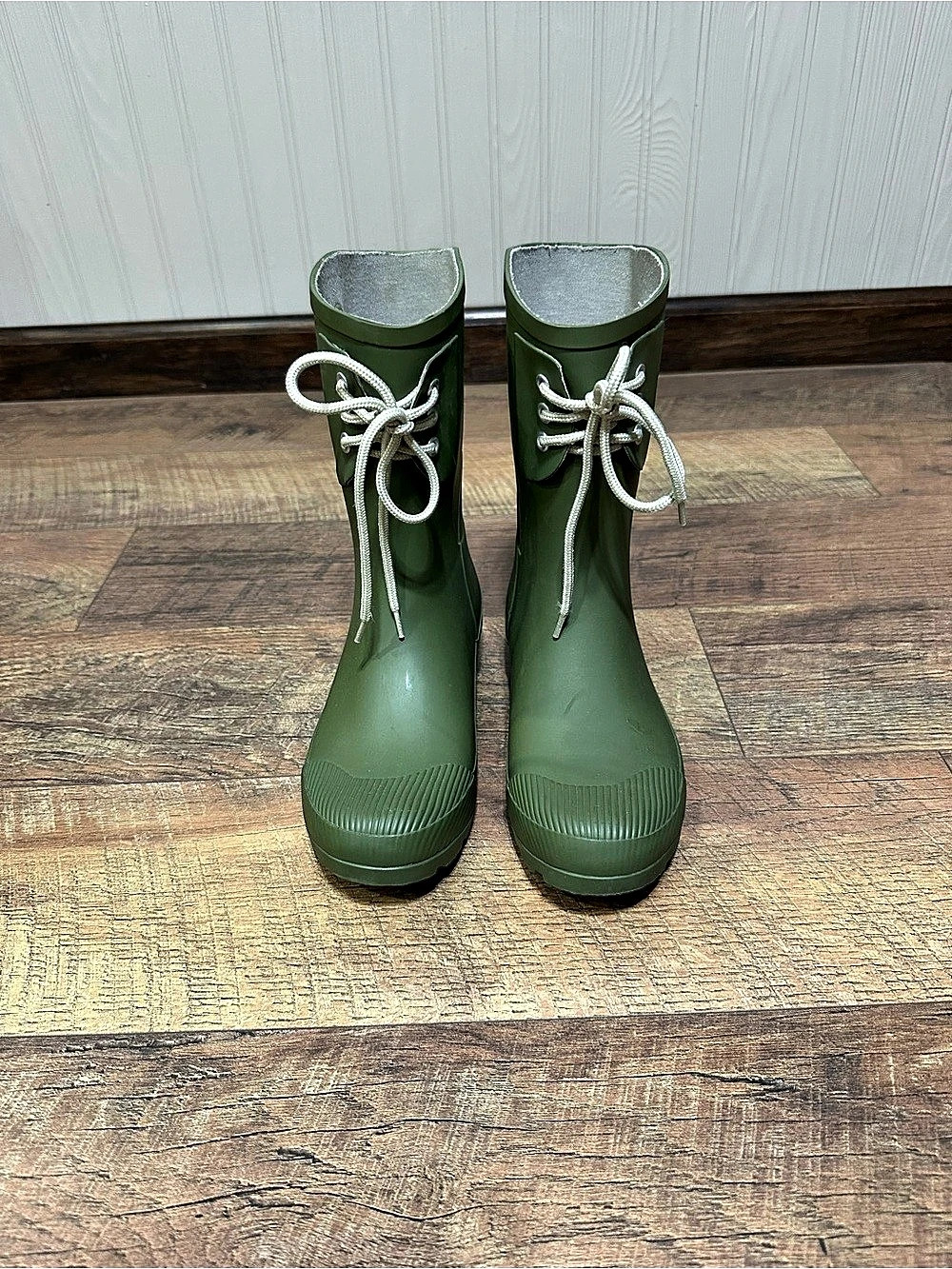 Nomad Kelly B Lace-Up Waterproof Rain Boots Green US 8